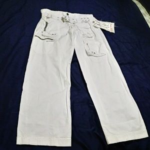 PETE & GRETA MARIKA CUPRA PANTS IN WHITE size 6